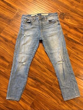 Pilcro Anthropologie Light Blue Distressed boyfriend Jeans